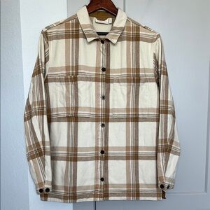 Fjallraven Beige and Brown Plaid Button Down Shirt